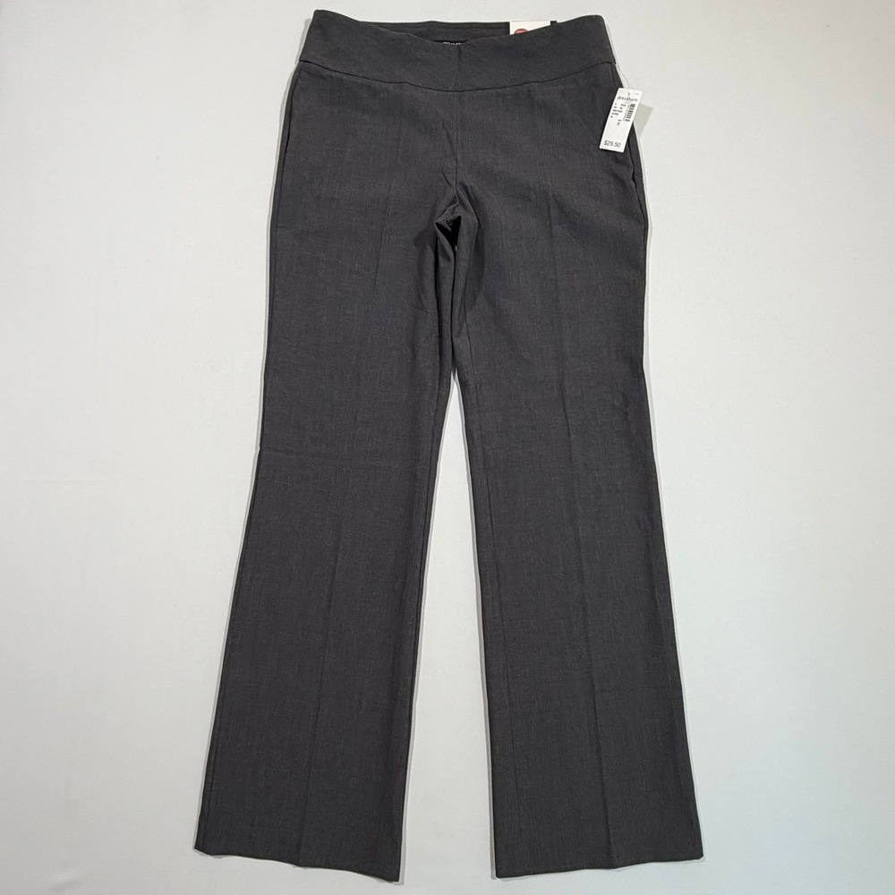 Roz & Ali Dress Pants Womens 6 NWT Charcoal Gray Secret Agent Office Siren